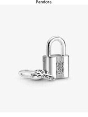 Pandora Padlock and Key Dangle Charm